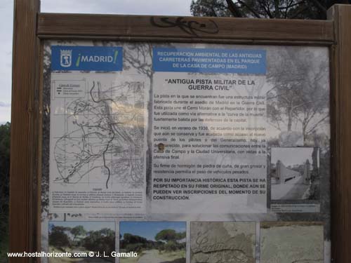 Pista militar guerra civil Casa de Campo InviernoCerro de Garabitas  Madrid Spain