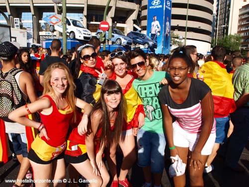 Huyndai Fan park Santiago Bernabeu Final Eurocopa 2012 Madrid Spain