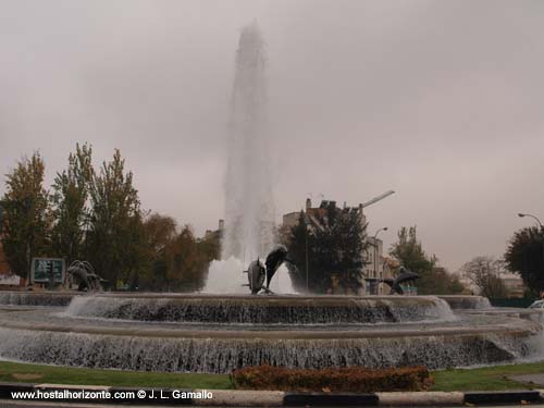 Fuente de los delfines plaza de republica argentina Madrid Spain